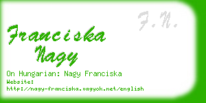 franciska nagy business card